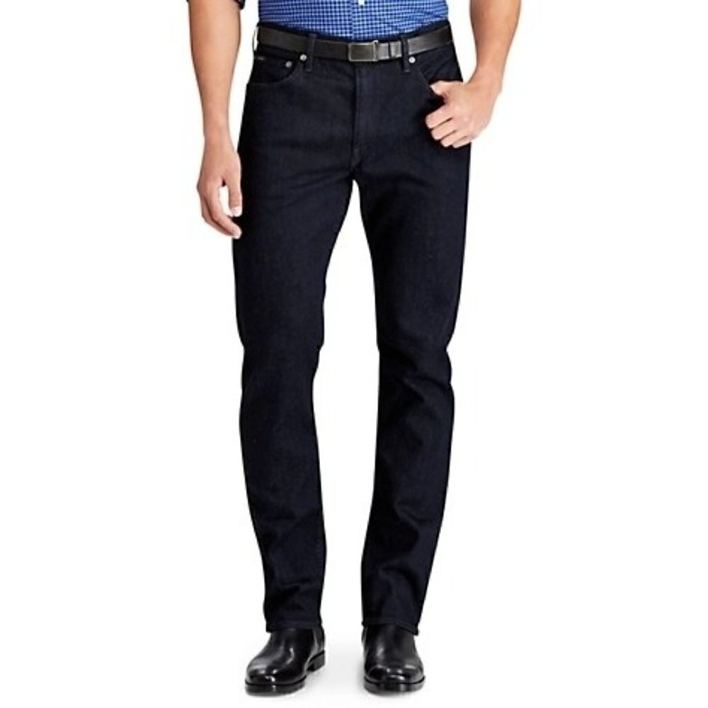 NWT Ralph Lauren The Prospect Straight Men's Dark Wash Jeans 36X34